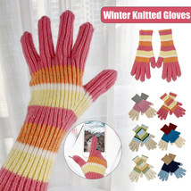 Womens Girls Winter Warm Knitted Gloves Casual Stretch One Size Gloves Gift US - £7.51 GBP