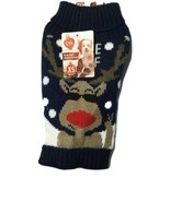 Pet Central Winter Dog Sweater Jacket Size XS, Blue, Rudolph in Sunglass... - £5.31 GBP