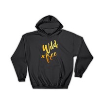 Wild and Free : Gift Hoodie Good Vibes YOLO Inspire Freedom Faux Gold - £28.70 GBP