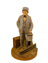 Tom Clark Gnome Figurine vtg sculpture SIGNED elf Train Conductor railroad track - £128.46 GBP