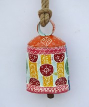 Vintage Swiss Cow Bell Metal Decorative Emboss Hand Painted Farm Animal BELL523 - £58.21 GBP