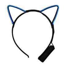 Electro Luminescent Cat Animal Ears Headband Blue - $34.67