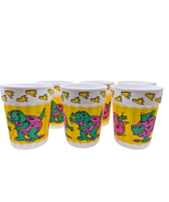 Dinosaur Cups Vintage Plastic Drinking Set Lot 6 Hatching Eggs 80s 90s R... - €34,74 EUR