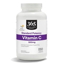 4/27 365 by Whole Foods Market, Standard Potency Vitamin C 500mg, Vegan,... - $12.86