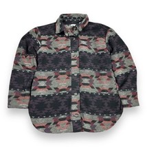 Maurice’s Woven Flannel Shirt Jacket Aztec Southwestern Womens Button Fr... - $28.22