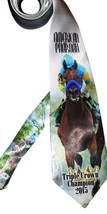 American Pharoah - Triple Crown Winner - Classic White Satin neck tie - £29.02 GBP