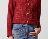 Tribal Cropped Tweed Jacket Earth Red - $75.00