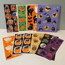 Vintage Hallmark Amscan Halloween Thanksgiving Stickers Set Witch Ghost Pumpkin - £23.42 GBP