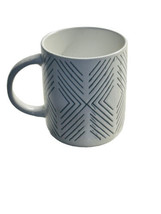 Royal Norfolk Stoneware Designed Embossed Lines Coffee Mug 16oz. - $14.21