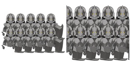 10PCS Military Building Blocks Solider Figures Weapons Shield Knight XP431 - £25.52 GBP