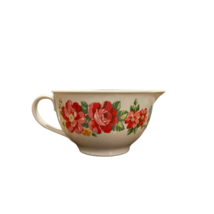 The Pioneer Woman Melamine Handled Measuring Cup White Painted Red Rose Floral - £14.23 GBP