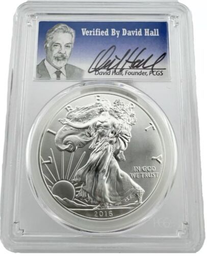 2016- American Silver Eagle- PCGS- MS70- 30th Anniversary- David Hall Signature - £199.83 GBP