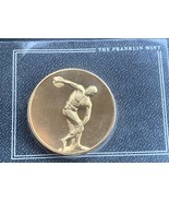 1983 Collectible 24kt Gold Plated Bronze Medal Discuss Thrower Franklin ... - £29.33 GBP