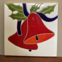 Besheer Art Tile Hudson, Nh - Christmas Bells Wall Art, Trivet Or Hotplate 6&quot; - £13.63 GBP