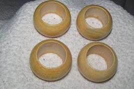 WOOD 2" diam. RINGS or beads 1" wide yellow price for 4 (D) - $4.50