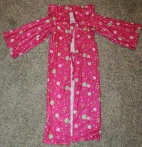 Girls Blanket Wrappie Wearable Fleece with Sleeves Pink Christmas Candy-... - $9.90