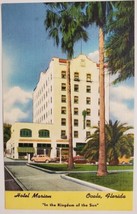 Hotel Marion Ocala,Florida Vintage Cars Linen Postcard Unposted - £10.73 GBP