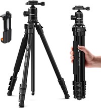 Geekoto Camera Tripod: Travel Tripod For Dslr, 63&quot; Aluminum Tripod With ... - £106.12 GBP