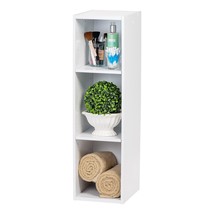IRIS USA Small Shelving Unit with Adjustable Wood Shelf for Small Spaces, 3 Shel - £62.46 GBP