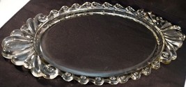 Duncan Miller Clear Art Nouveau Style Oval TRAY 1950s PLATTER Waves - £12.75 GBP