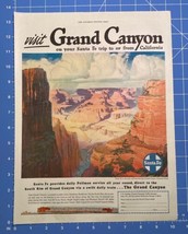 Vintage Print Ad Visit Grand Canyon South Rim Santa Fe Railroad Train 13... - £13.86 GBP