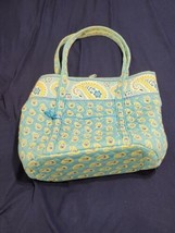 Vera Bradley Blue Flower Imperials Floral Tote Bag Inner Pocket Beach Su... - $4.94