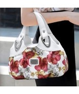 Blooms in Bliss: Elegant White Suitcase Bag Adorned with Floral Splendor - $44.81 CAD