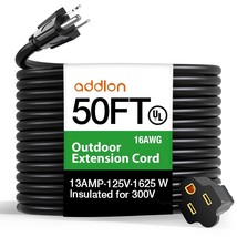Flexible Extension Cord, Water&amp;Weatherproof Outdoor Extension Cord 50Ft ... - £34.45 GBP