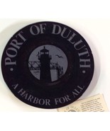 RARE Port of Duluth MN Black Porcelain Plate A Harbor For All Hanft Law ... - £27.54 GBP