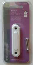 Style Selections White Doorbell Button Lighted Wired Easy to Replace  - £7.11 GBP