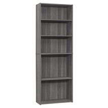 71" Gray Wood Adjustable Bookcase - $5,170.61 MXN