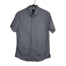 Armani Exchange Slim Fit Button Up Shirt Navy White Geometric Print Mens... - $479.60 MXN