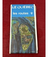 Vintage 1967 Le Quebec Canada Les Routes Road Map Expo 67 French English - £9.13 GBP