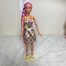 Simba Toys Steffi Love Fully Articulated Doll Extra Long Pink Rainbow Hair Blue - £11.83 GBP