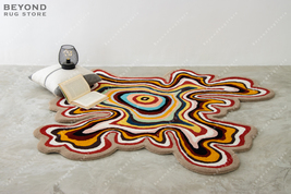 Paints Melt - Multicolored Hand-Tufted 100% Wool Area Rug - £160.26 GBP+