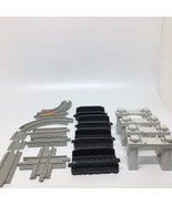 16 GeoTrax Fisher Price Gray Train Tracks+ Bridge Support Risers+ Bridge... - $16.53