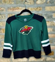 NHL Minnesota Wild Logo Boys Green Ice Hockey Jersey Shirt Small S 6-7 New - £27.24 GBP