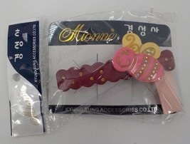 MIONNE BARRETTE KYUNG SUNG ACCESSORIES GIRLS PURPLE HAIR CLIP HAPPY BEE NIP - $9.99