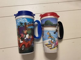 Walt Disney World Resort Parks Rapid Fill Refillable Travel Mug Cup Lid x2 Kids - £7.15 GBP