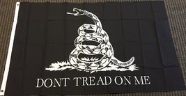Black Gadsden Dont Tread on Me Flag Tea Party Banner Pennant New Outdoor 3x5 FT - £3.89 GBP