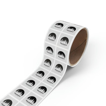 Glossy Square Sticker Labels - Durable 1&quot;x1&quot; or 2&quot;x2&quot; Rolls - BOPP Mater... - £67.16 GBP+