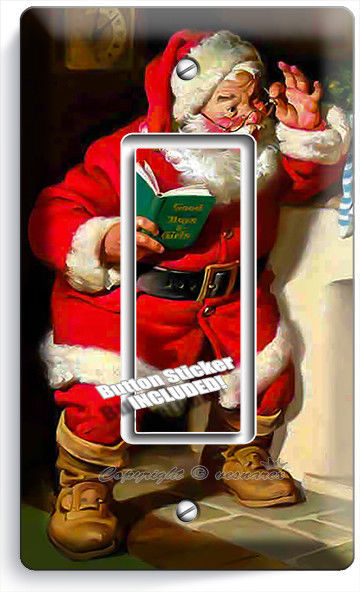 RETRO SANTA CLAUS CHRISTMAS SINGLE GFCI LIGHT SWITCH WALL PLATE COVER HOME DECOR