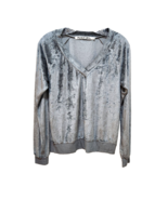 Michael Stars Crushed Velvet Womens Size S Gray Long Sleeves Pullover Top - $330.83 MXN