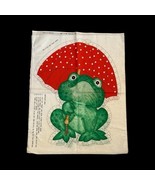 Spring Mills Green Frog Fabric Pillow Panel Cut &amp; Sew Red Polka Dot Umbr... - $214.79 MXN