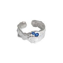 S&#39;STEEL Zircon Rings Gift For Women 925 Sterling Silver Korean Designer Irregula - £19.63 GBP