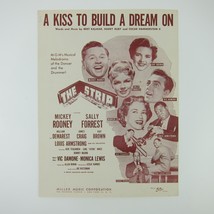 Sheet Music A Kiss To Build A Dream On The Strip Film Mickey Rooney Vintage 1951 - £7.87 GBP