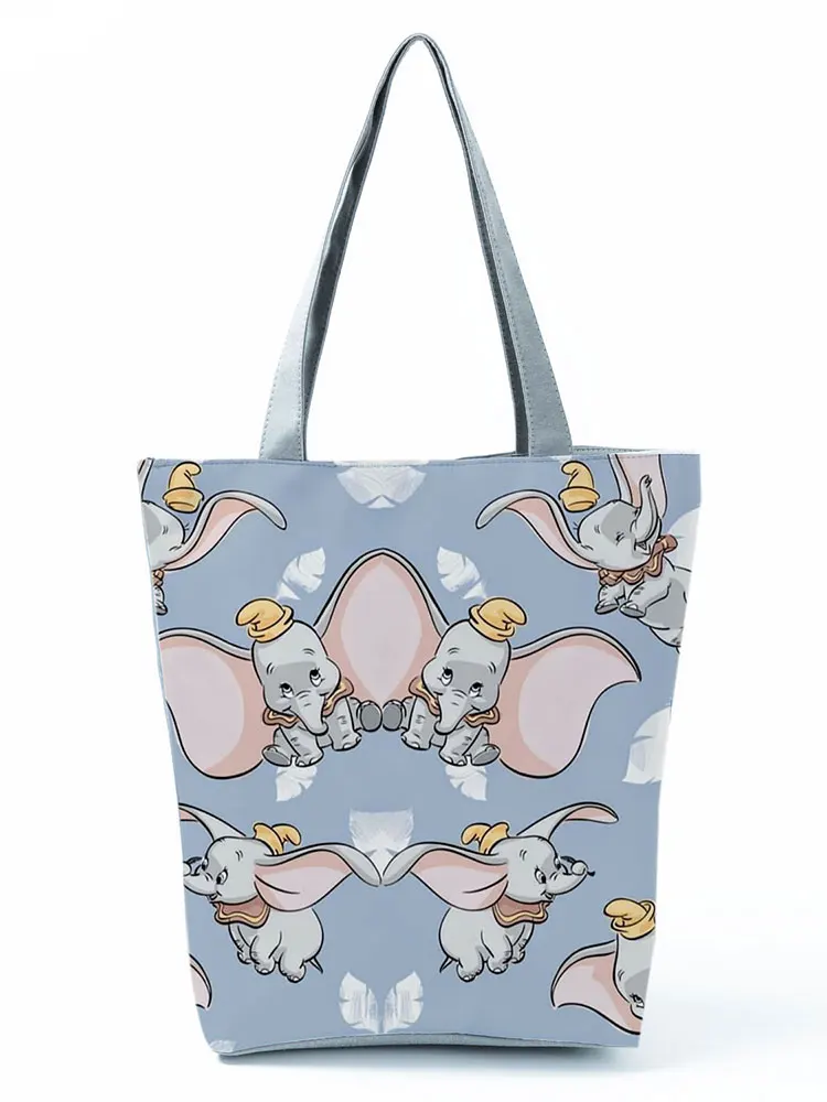 Play  Dumbo Printed Handbags Cartoon Elephant High Capacity Tote Shoulder Bag Bl - £23.12 GBP