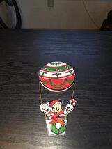 Vintage 1987 Disney SANTA MICKEY MOUSE Hot Air Balloon Wooden Ornament N... - $11.65