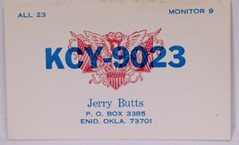 Vintage CB Ham radio Amateur Card KCY 9023 Enid Oklahoma - £3.89 GBP