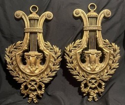 Two Burwood Productions Molded Plastic French Style Wall Plaques Ornamen... - $50.70